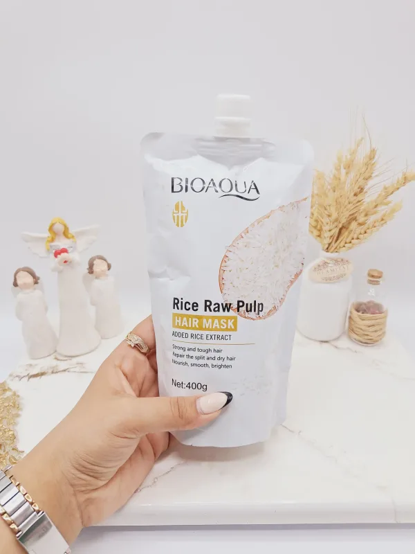 ماسک موی ساندیسی تقویتی برنج بیوآکوا حجم 400 گرم کد 09883